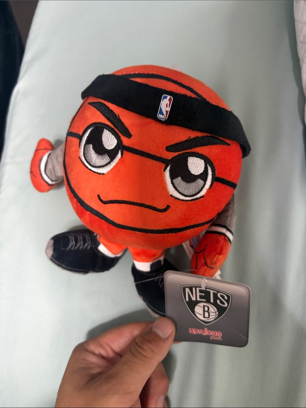 NBA Kids Plush Basketball Mascot Toy - Orange (Nets)